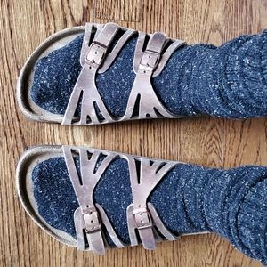 Birkenstock Granada distressed Tobacco Brown sandals size 41